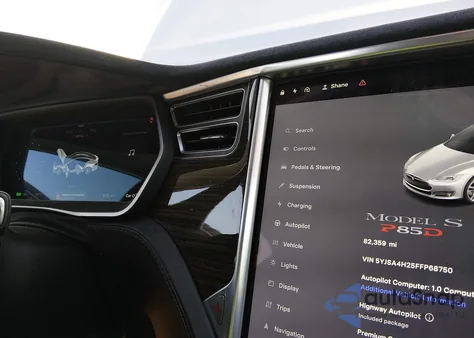 2015 Tesla Model S 70D/85D/P85D from USA, damaged, VIN 5YJSA4H25FFP68750